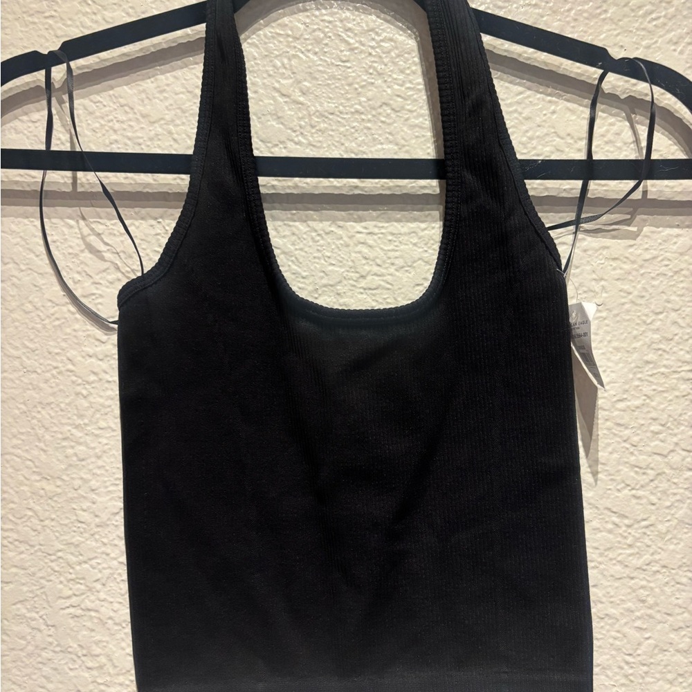 American Eagle Outfitters Black Ribbed Top
